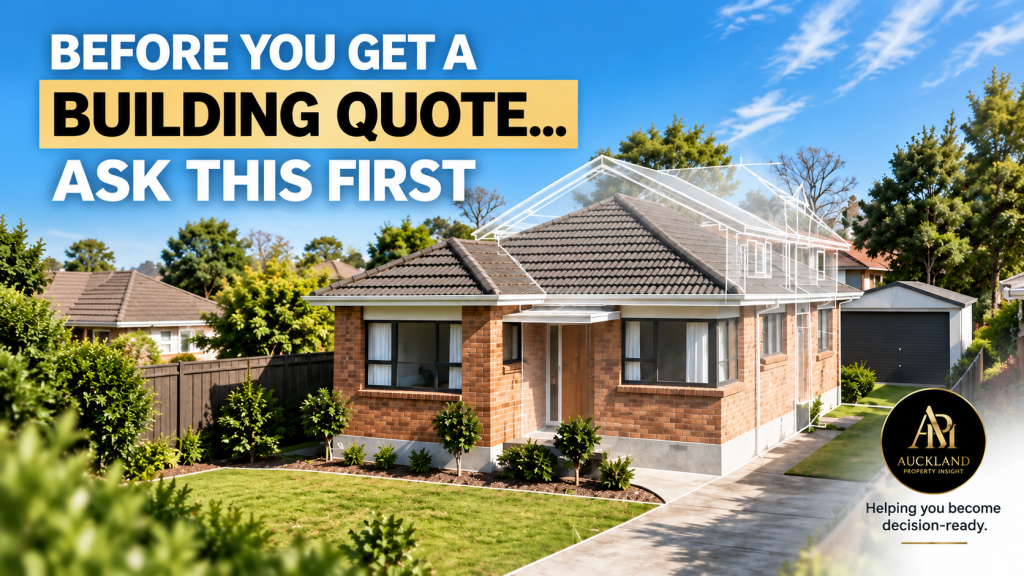 Auckland home with proposed extension concept — before getting a building quote
